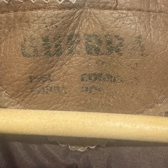 Vintage GUERRA Brown Leather Belted Coat – Size 38 - Picture 5 of 8